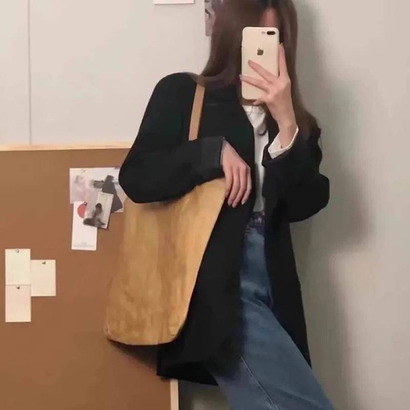 ฤดูใบไม้ผลิฤดูใบไม้ร่วงผู้หญิง Blazer สไตล์อังกฤษสีกากีสีทึบเสื้อสูทหญิงเกาหลีใหม่ Blazer Tops CH41