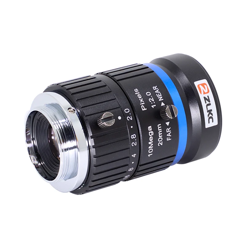 ZLKC 10MP HD 1 Inch Sensor Aperture F2.0 Manual Iris 20mm Fixed Focal Lenth Surveillance Machine Vision C Mount 10.0Megapixel FA