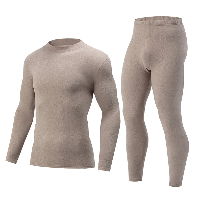 2/4 Stück Herren Einfarbig Einfache Herbst Und Winter Thermo-unterwäsche Bequeme Und Lässige Bottoming Unterwäsche Teenager Pyjama – Detail 40