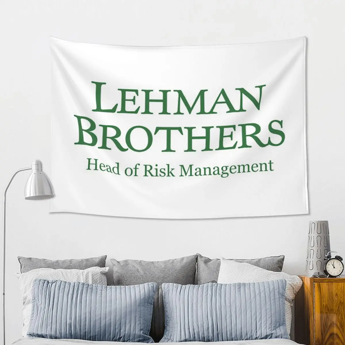 Lehman Brothers Risk Management 2008 Fin Tapestry Art Wall Hanging Aesthetic Home Decoration Tapestries for Living Room