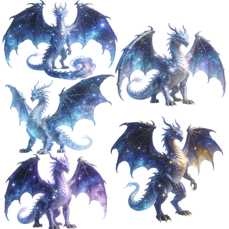 Three Ratels CEE166 Mysterious and beautiful starry sky dragon wall stickers for home decoration Car decals waterproof