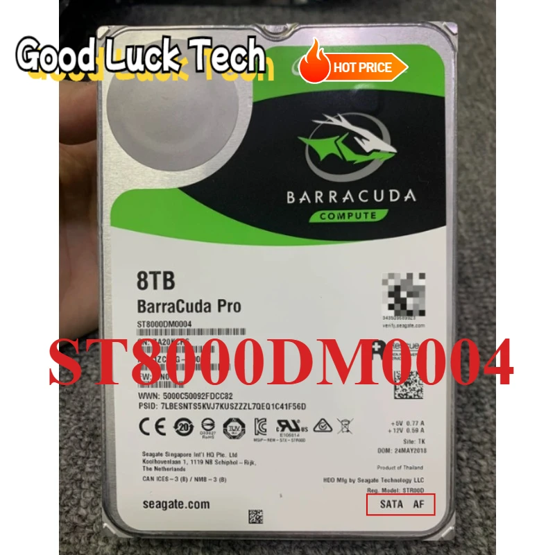 8TB HDD FOR Seag-ate ST8000DM0004 8T Hard Drive  Monitoring Desktop Enterprise-level Mechanical Hard Drive 7200 Rpm SATA3