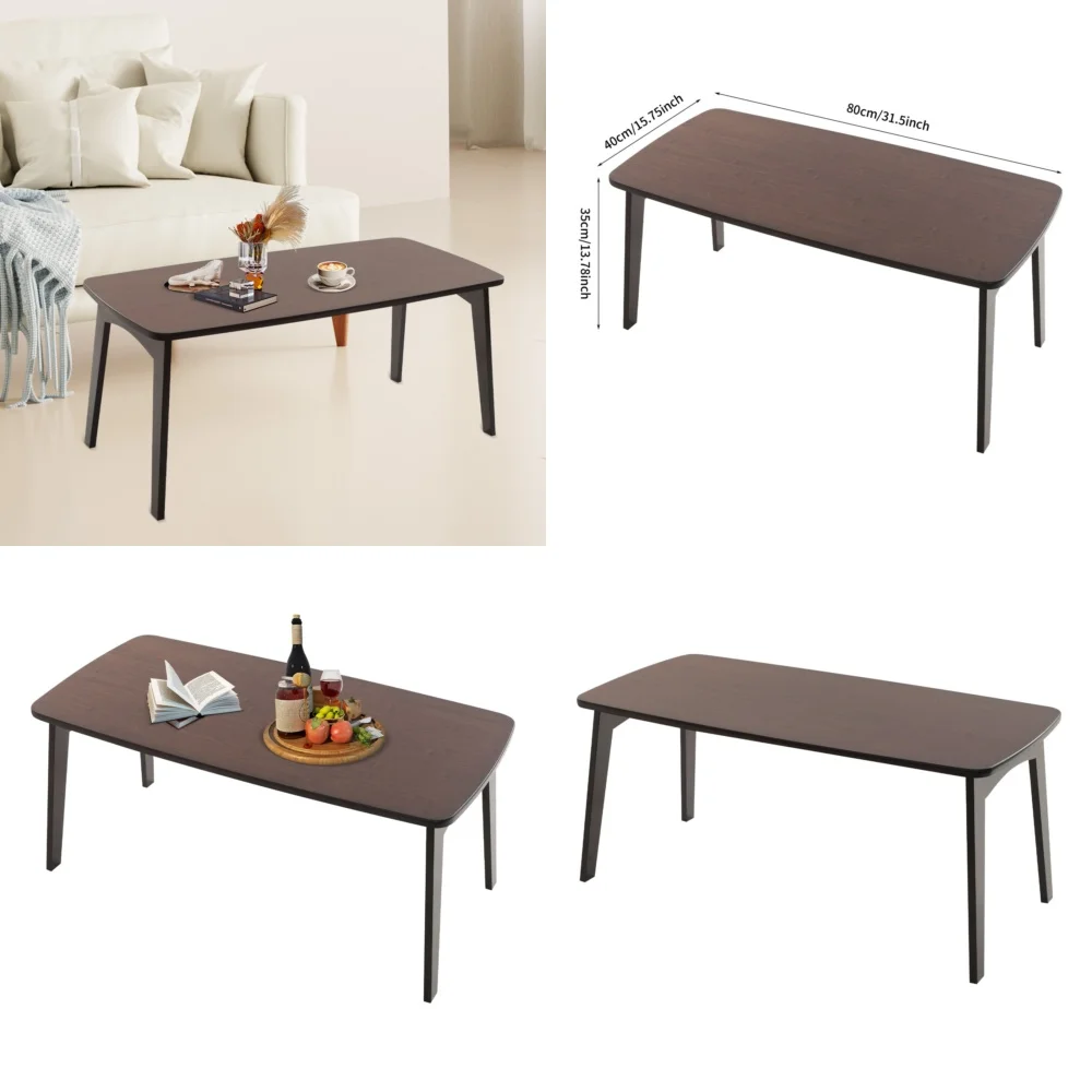 

Café TablesFoldable Bamboo Floor Table 110 lbs Capacity Portable Coffee Table for Living Room or Outdoor Use Lightweight and