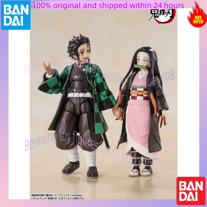 الأصلي بانداي S.H.Figuarts كامادو Nezuko SHF كامادو تانجيرو شيطان القاتل كيميتسو نو يابا في المخزون أنيمي نموذج اللعب