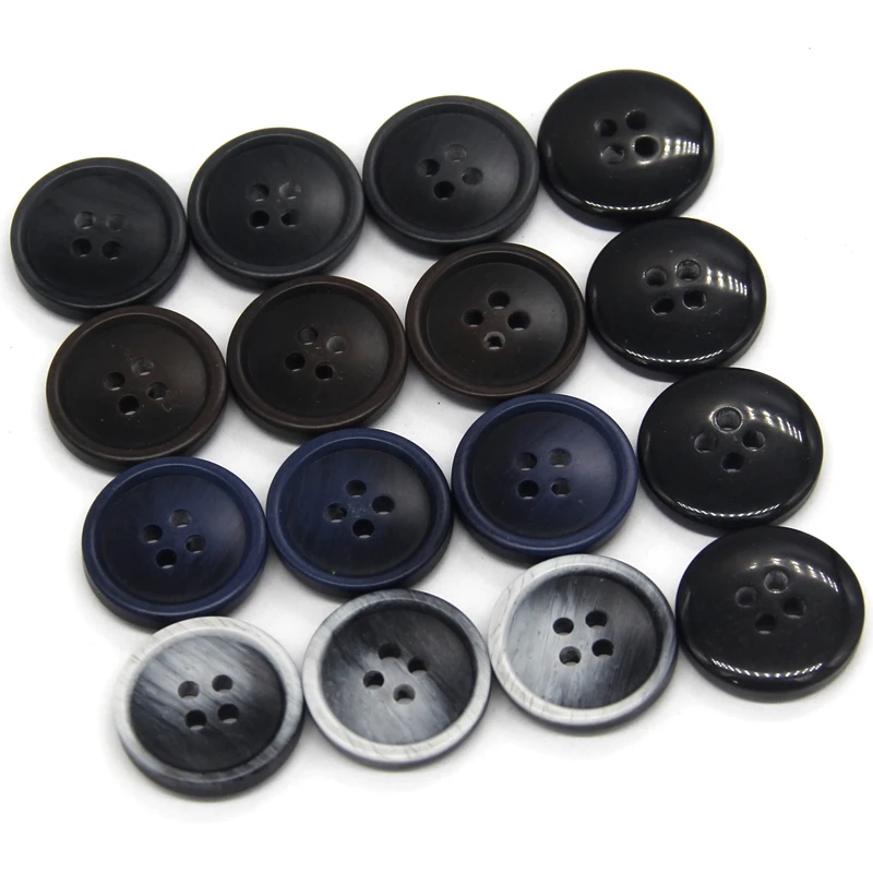 HENGC 15/20mm Fashion Striped Gradient Resin Buttons For Clothes Retro Men Suit Jacket Cardigan Jean Pants DIY Crafts Wholesale