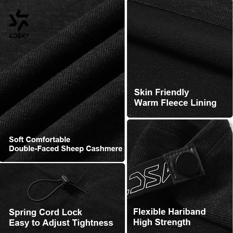 LDSKI Snowboard Sets Sweater Bibs Base Layer Sheep Cashmere Waterproof Windproof Thermal Insulation Skiing Warm Underwear Pants