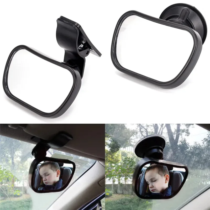 1PC 360 Degree Car Universal Interior Mirror Black Car Child Mirror For Child Seat Safety Auto Headrest Baby Rearview Mirror