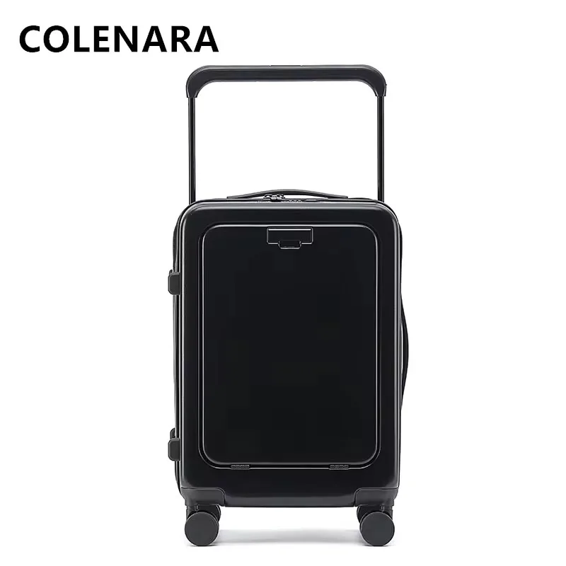 COLENARA-Equipaje de viaje con apertura delantera para portátil, Maleta de cabina de PC, multifunción, 20 pulgadas