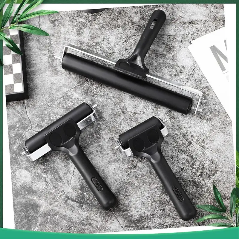 

(NEW) 3Pcs Drum Baler Reusable Brayers Art Printing Roller Brayers For Gel Printing Gel Printing Roller Reusable Rubber