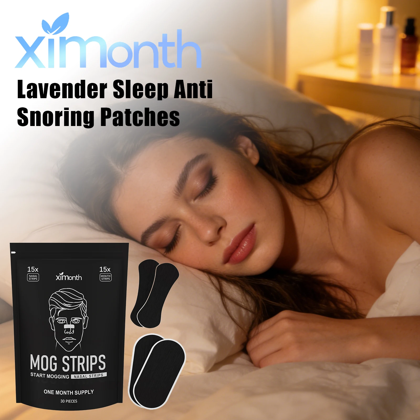 

Lavender Sleep Patch Promote Deep Sleep Reduce Restlessness Friendly Comfortable Fit Night Time Sleep Care Anti Snoring Sticker