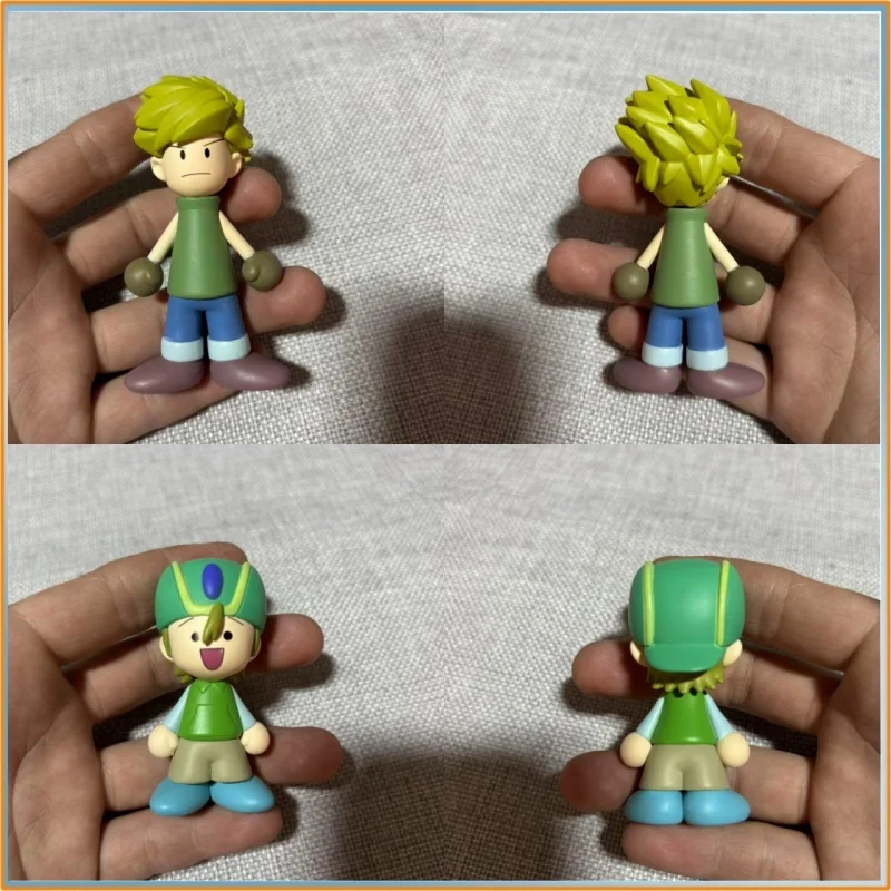 Figura Digimon Chibi Yamato Ishida y Takeru Takaishi – Juguete de decoración de modelos coleccionables versión Q, genuino pero sin caja