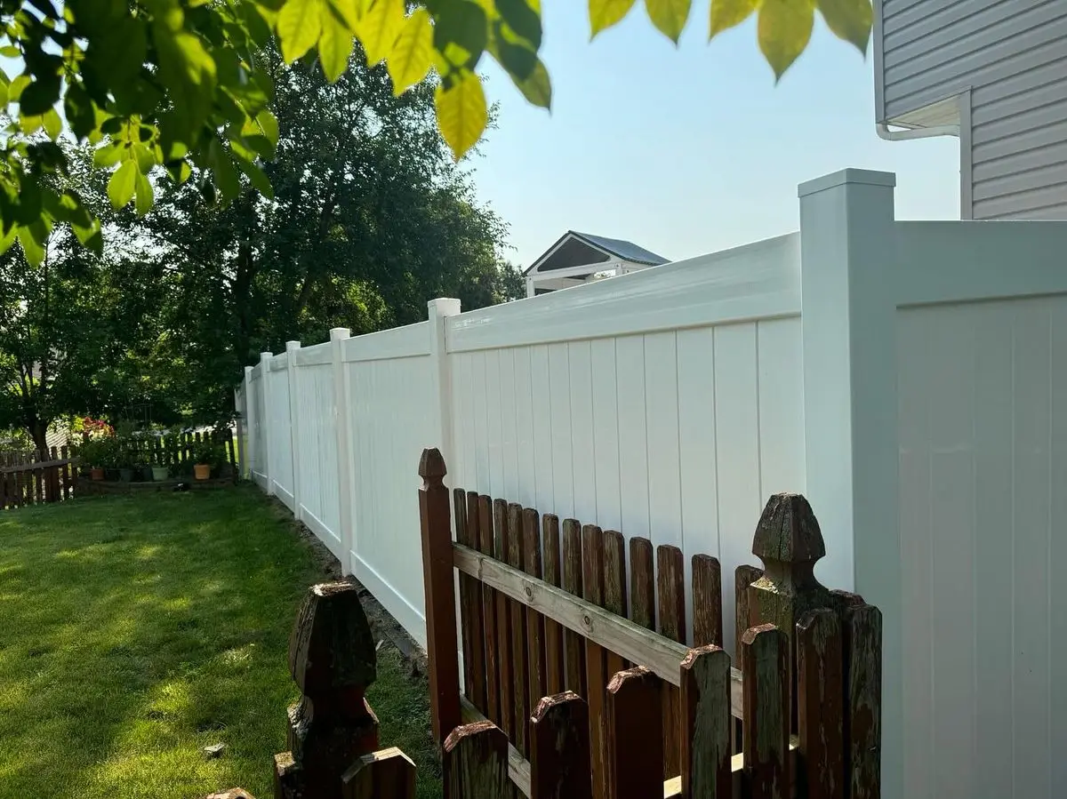 

6ft by 6ft White PVC Privacy Screen - Most Common US Garden Fence Size