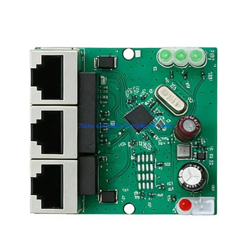 F68C 3Port 100Mbps Ethernet Networking Switches Design Plugs and Play Featuring LED Indicators for Real Time