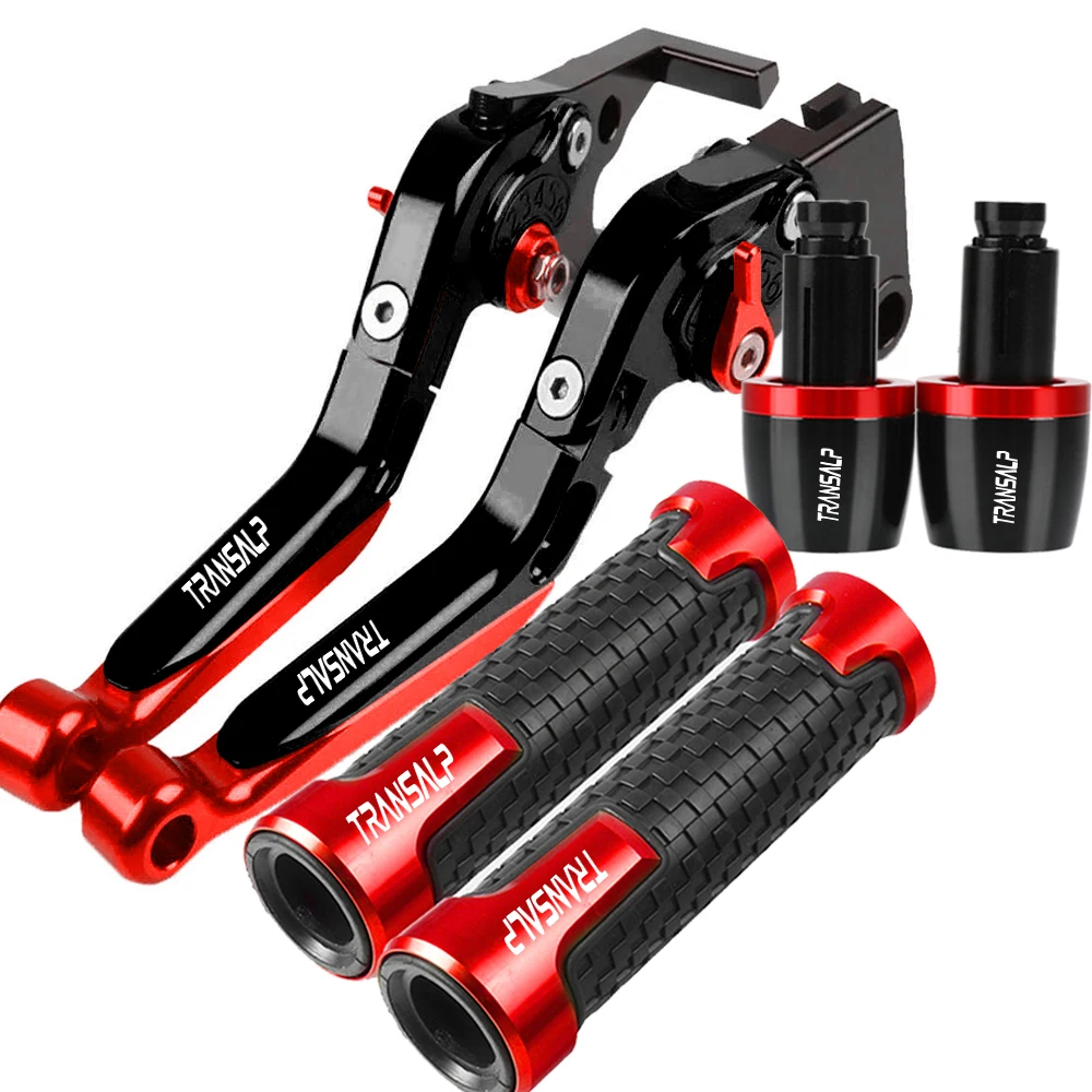 Motorcycle Adjustable XLV 700 Handle Brake Clutch Levers Handlebar End Grips For Honda TRANSALP 600 650 1995-1999 1998 1997 1996
