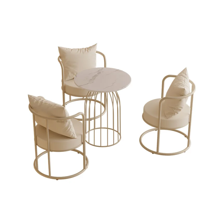 Small sofa cream style clothing store light luxury negotiation table and chair balcony casual simple table and chair combination
