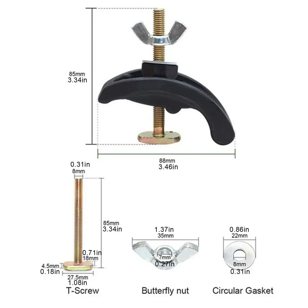 85 mm Bogenplatten-Sets, CNC-Graviermaschinenteile, bogenförmige Druckplatten-Klemmvorrichtung für T-Nut-Arbeitstisch