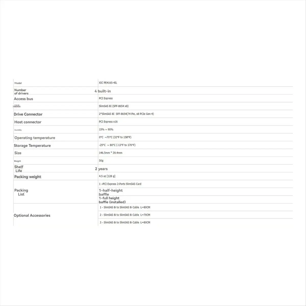 

Persevering- Adapter Card PCI Express X16 to 2-Port SlimSAS SFF-8654 8I Adapter Multi-Function Portable Adapter Card