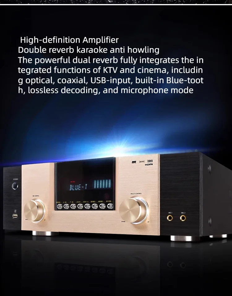 SoundHigh Quality 5.1 Surround Amplifier Do-lby D-TS Amplifier Home Theater System High-power Home Amplifier