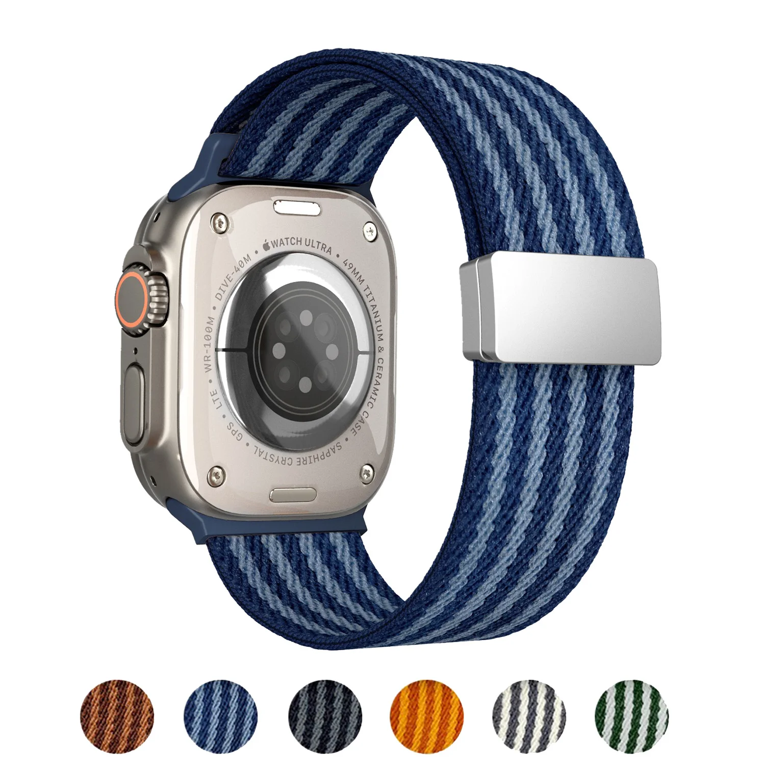 Magnetisches geflochtenes Armband für Apple Watch 44mm 42mm 45mm 46mm 49mm 41mm Nylon-Armband iWatch Serie 11 10 9 8 7 6 Ultra SE