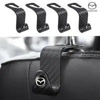 2025 For Mazda Car Seat Back Hooks Carbon Fiber Auto Rear Hanger Hook For Mazda Atenza Axela Mazda 3 6 BL BM GJ CX3 CX5 KE MX5 C
