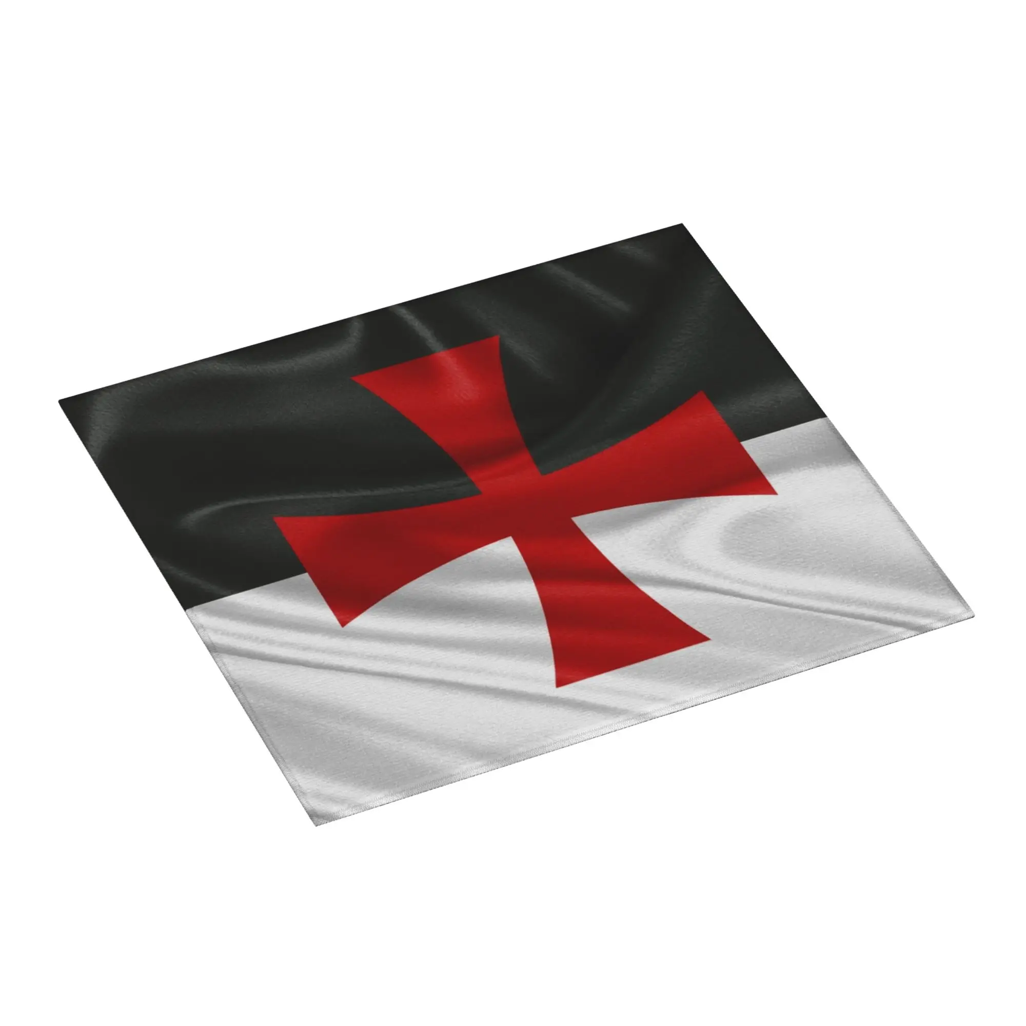 Flag of Knights Templar Non‑Slip Waterproof Absorbent Barware Tableware Oil Proof Medieval Crusades Cross Mat For Kitchen
