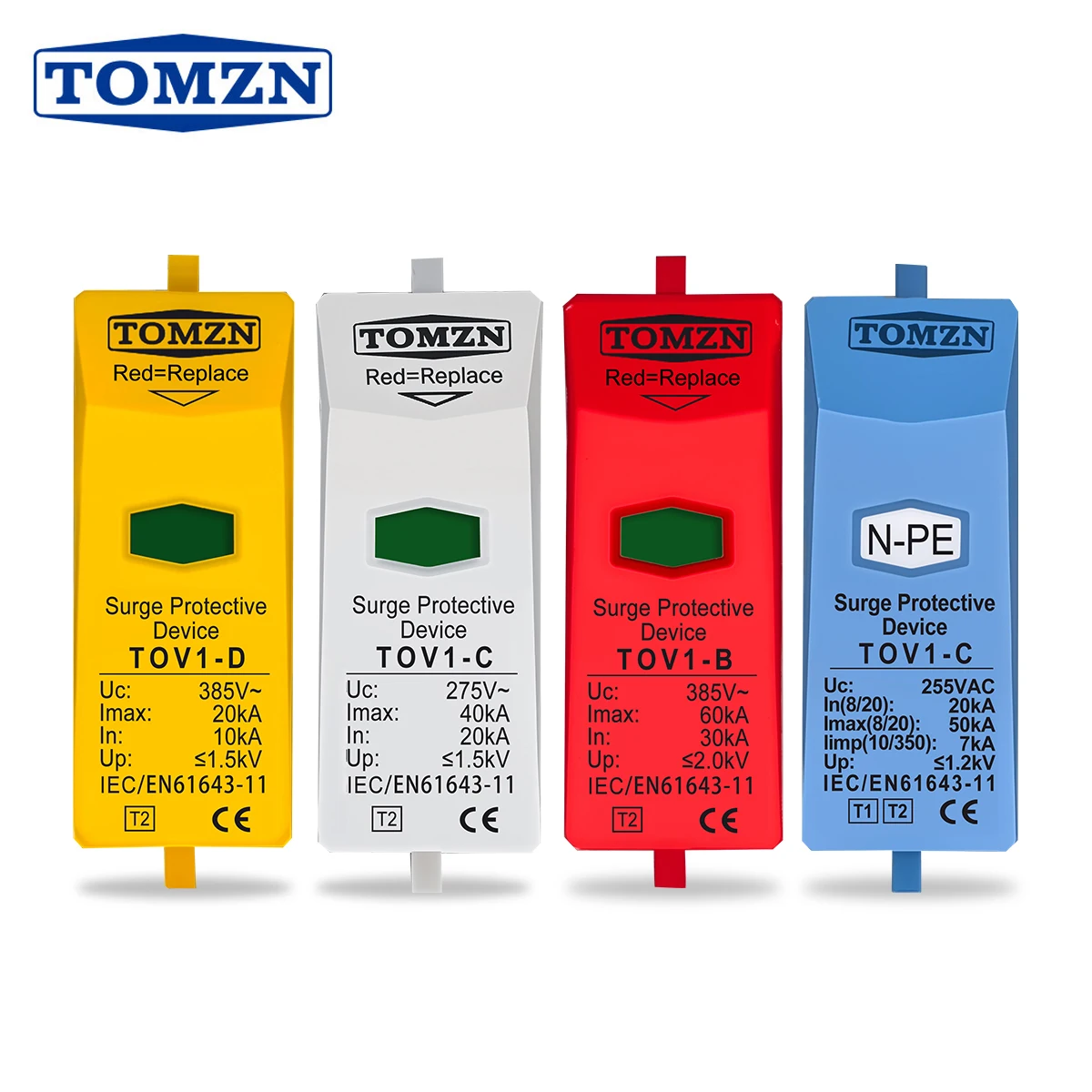 TOMZN 1PCS TOMZN 275V Replaceable Replacement Cartridge Inserts for AC SPD