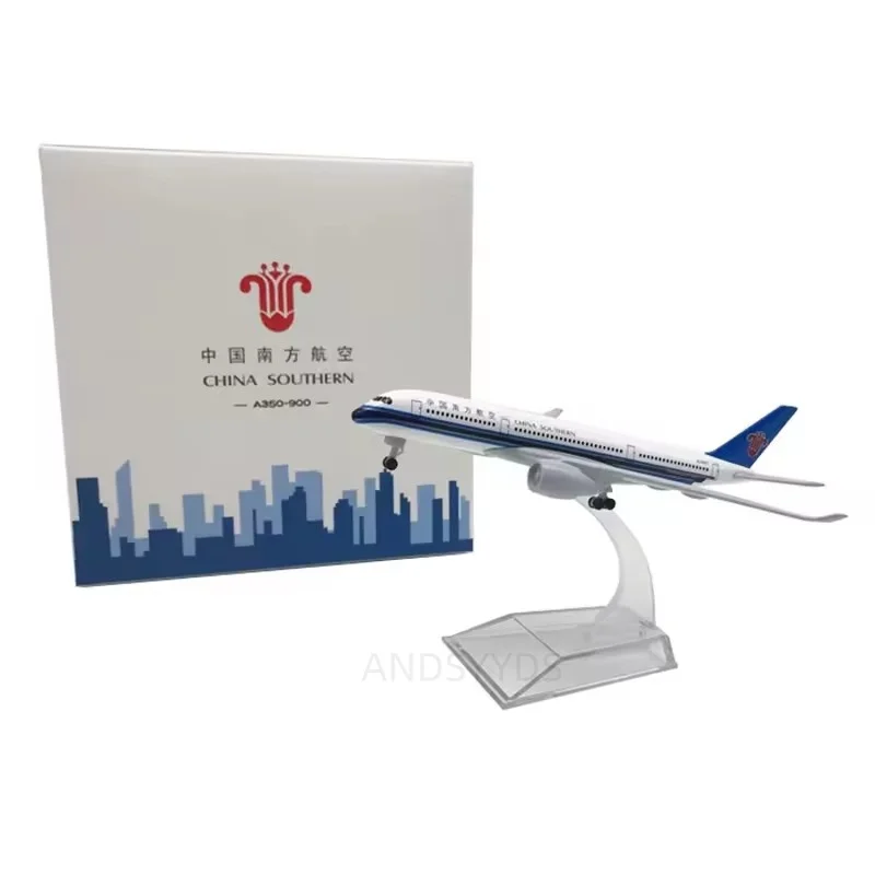 16cm 1/400 Scale Model China Southern Airways A380 Passenger Aircraft Metal Diecast Airplane Model Kit With Stand Business Gift