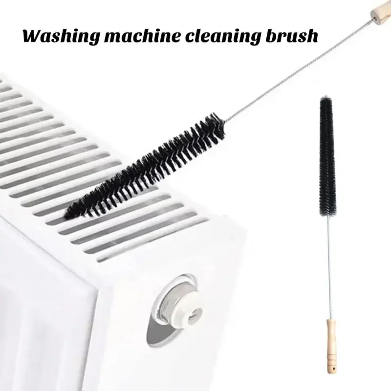 Flexible Long Radiator Cleaning Brush Effective Dust Removal Easy to Clean Nylon Bristles Wood Handle Cleaning Brush