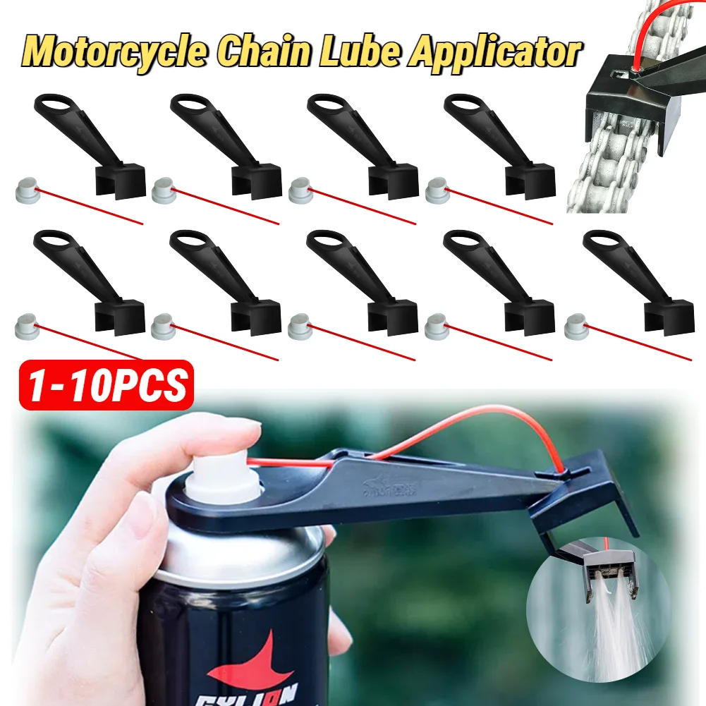 

1-10 шт., масленка для цепи мотоцикла, распылительная шестерня, аппликатор для масла для цепи мотоцикла, без беспорядка, насадка для очистки восковой цепи