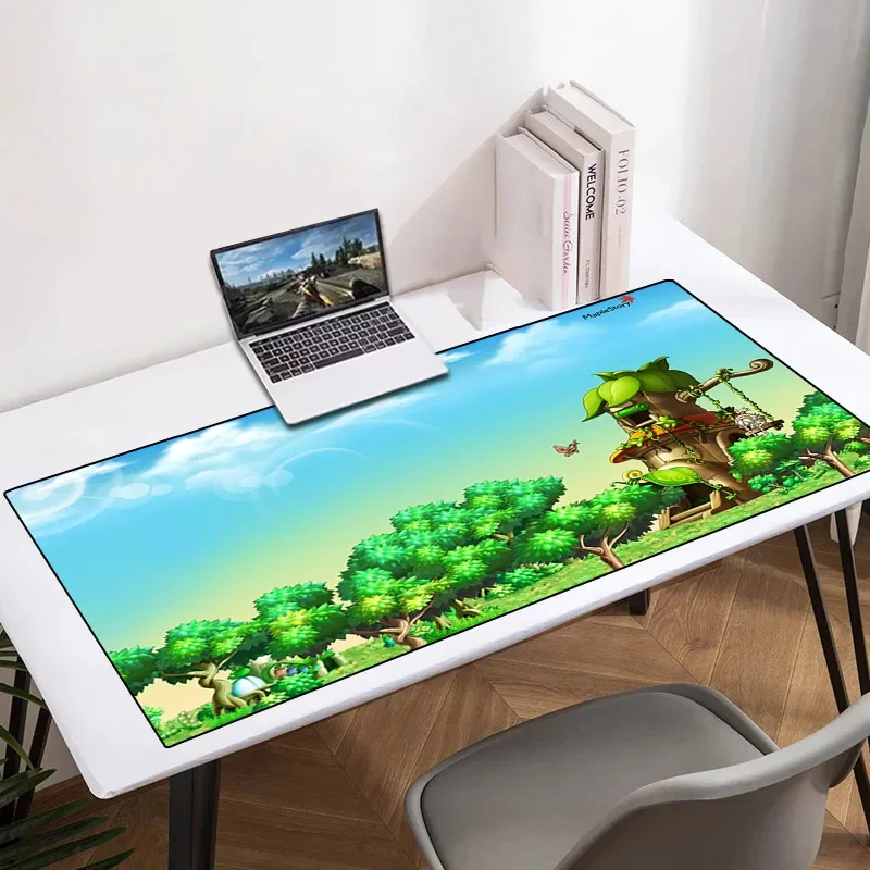 Gaming Pad Maplestory Mousepad Gamer Mouse Carpet Computer Desks Desk Accessories Pc Cabinet Games Keyboard Mat Office Xxl Mats