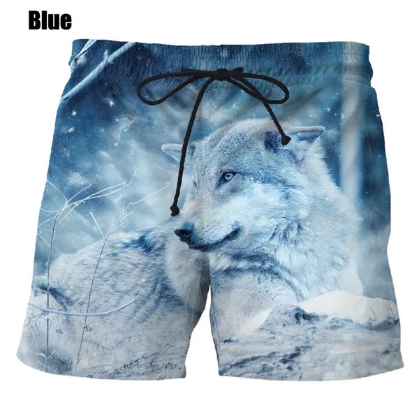 New Fashion animal wolf 3d shorts hip hop rock personality creative summer casual beach shorts