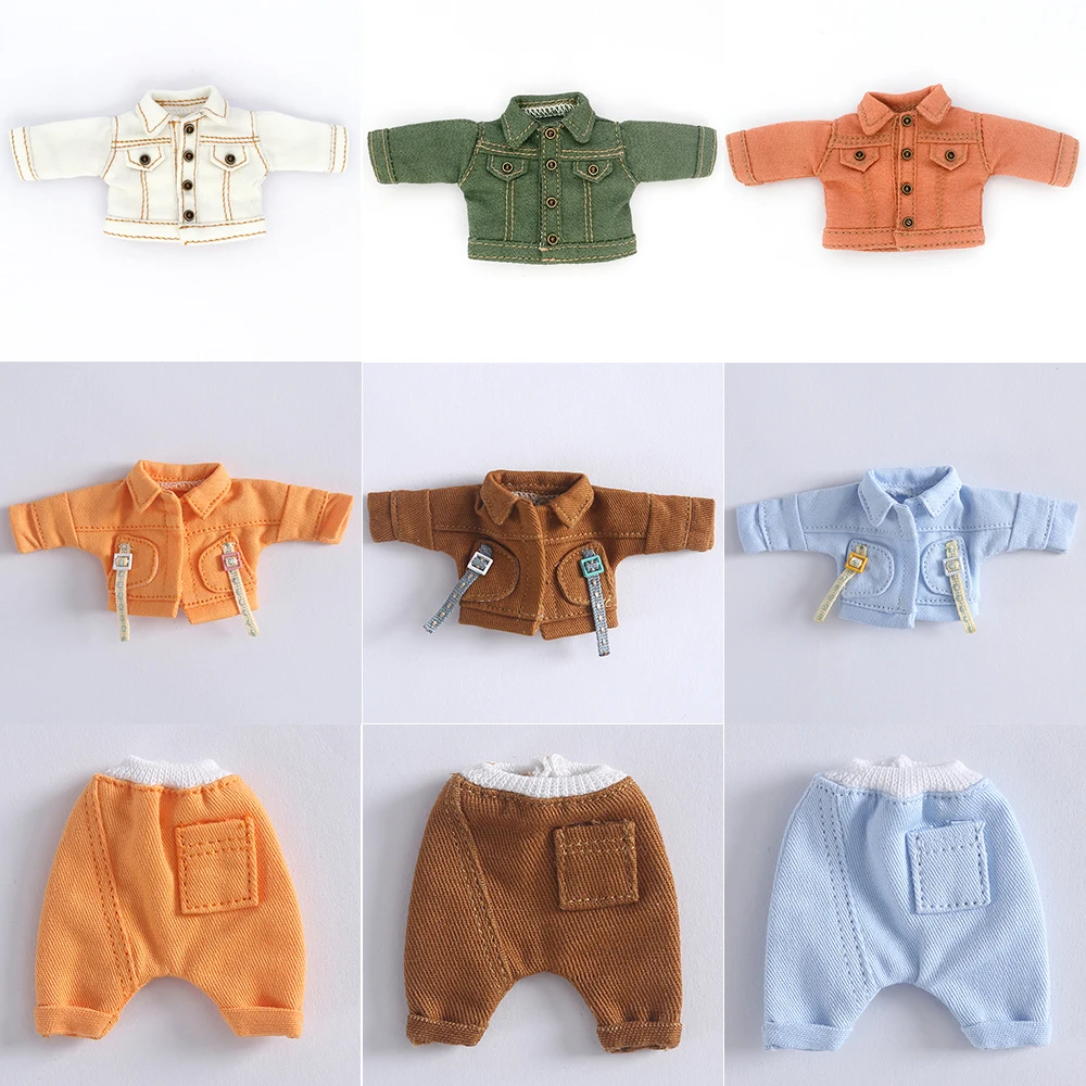 New Suki Ob11 Doll Denim jacket Clothes Set Doll Doll Casual Pants For YMY, Penny,Gsc, Molly, Obitsu11,1/12 Bjd Doll Clothing