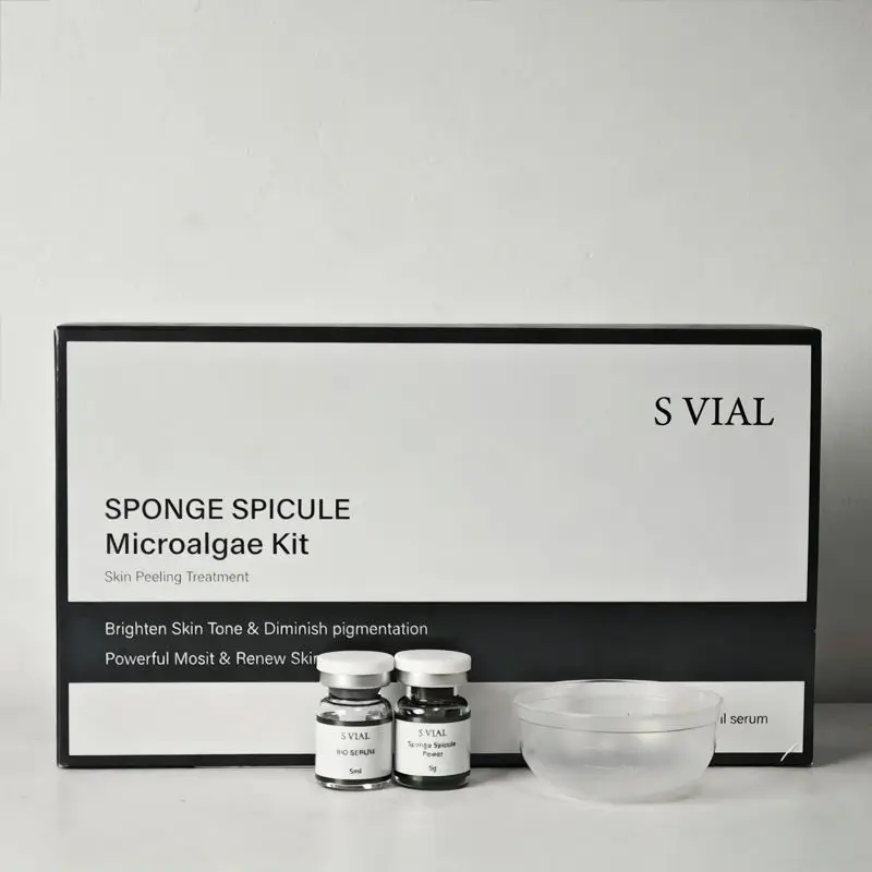 99% Sponge Spicule Bio Peeling Algaele Facial Kit Natural Exfoliating Anti-Aging Home Microcrystalline Tool For Wrinkles Pores