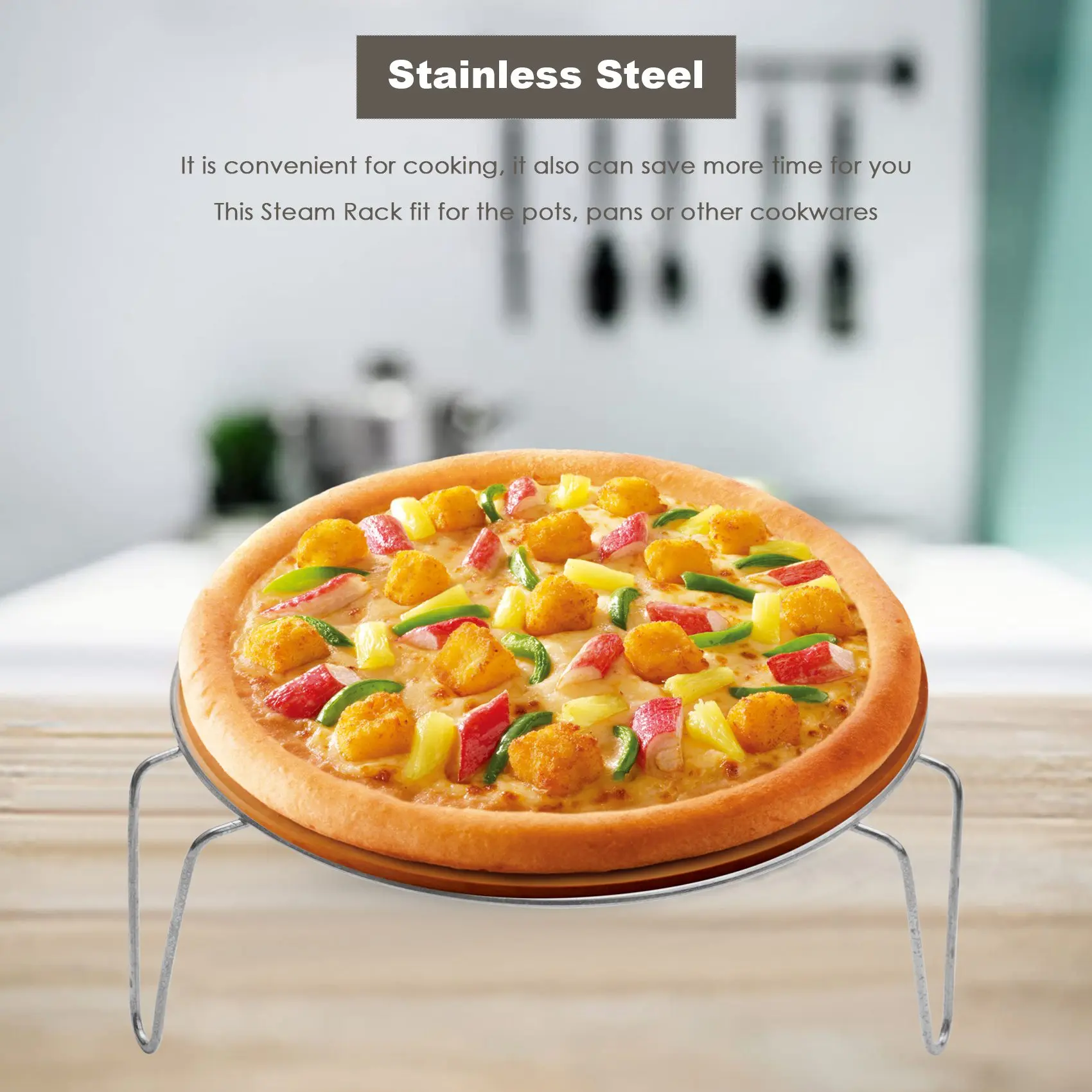 حامل رف تبخير أدوات الطبخ المنزلية المصنوعة من الفولاذ المقاوم للصدأ من RIRI