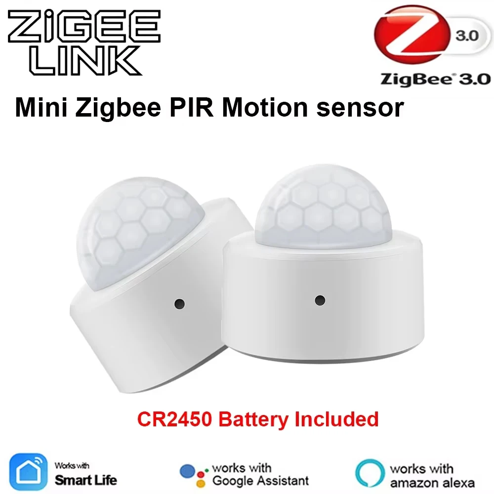 

Датчик движения и освещения 2-в-1 Zigbee3.0 PIR, инфракрасный детектор, умная охранная сигнализация Smart Life для домашней автоматизации Tuya (требуется шлюз)