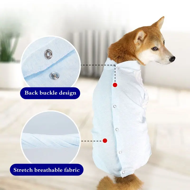 Pet Home Clothes Fashion Winter Dog Clothes Anti-hair Loss Medium/Large Dogs Four-legged Cotton Clothing Pajamas Surgical Gowns