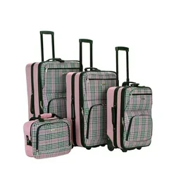 New Fashionable 4-Piece Softside Expandable Luggage Set - for Traveling and Adventuring in Style!