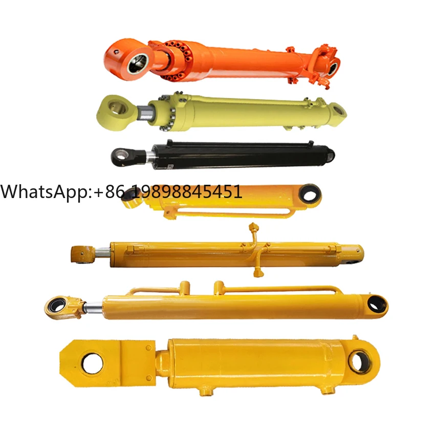 

China Supplier's Mini Excavator Parts 5 Ton 10 Ton Capacity Small Tractor Loader Hard Chrome Plated Piston Hydraulic Cylinder