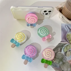 Korea Cute Lollipop Phone Grip Tok Griptok Ring Holder Stand for IPhone 16 Accessories Rainbow Candy Phone Bracket Kickstand