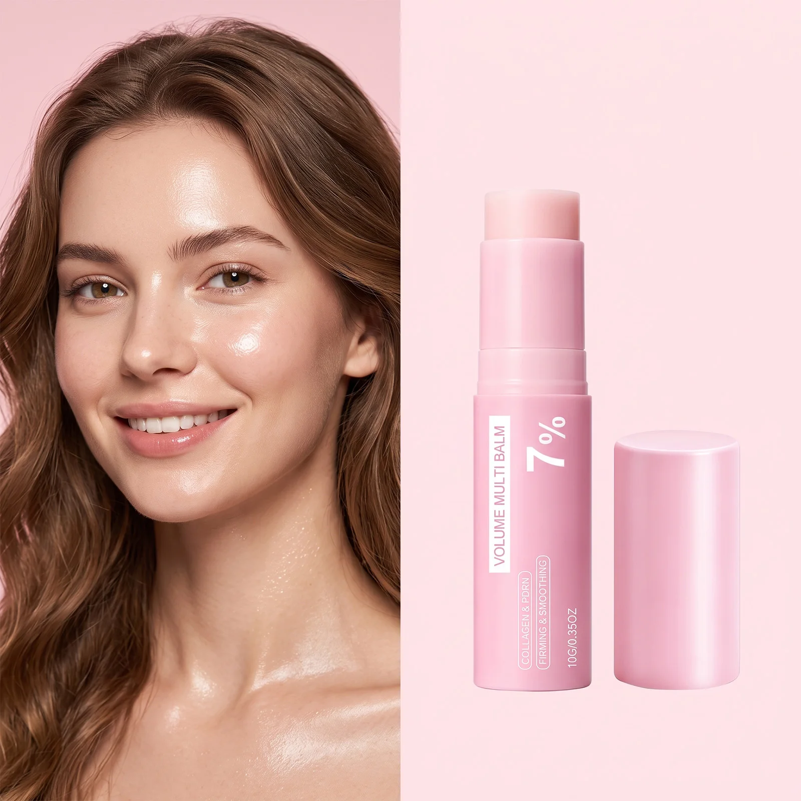 PDRN Pink Collagen Volume Multi Balm Stick Anti aging  Volufiline, PDRN, NAD, Collagen Face & Body Balm