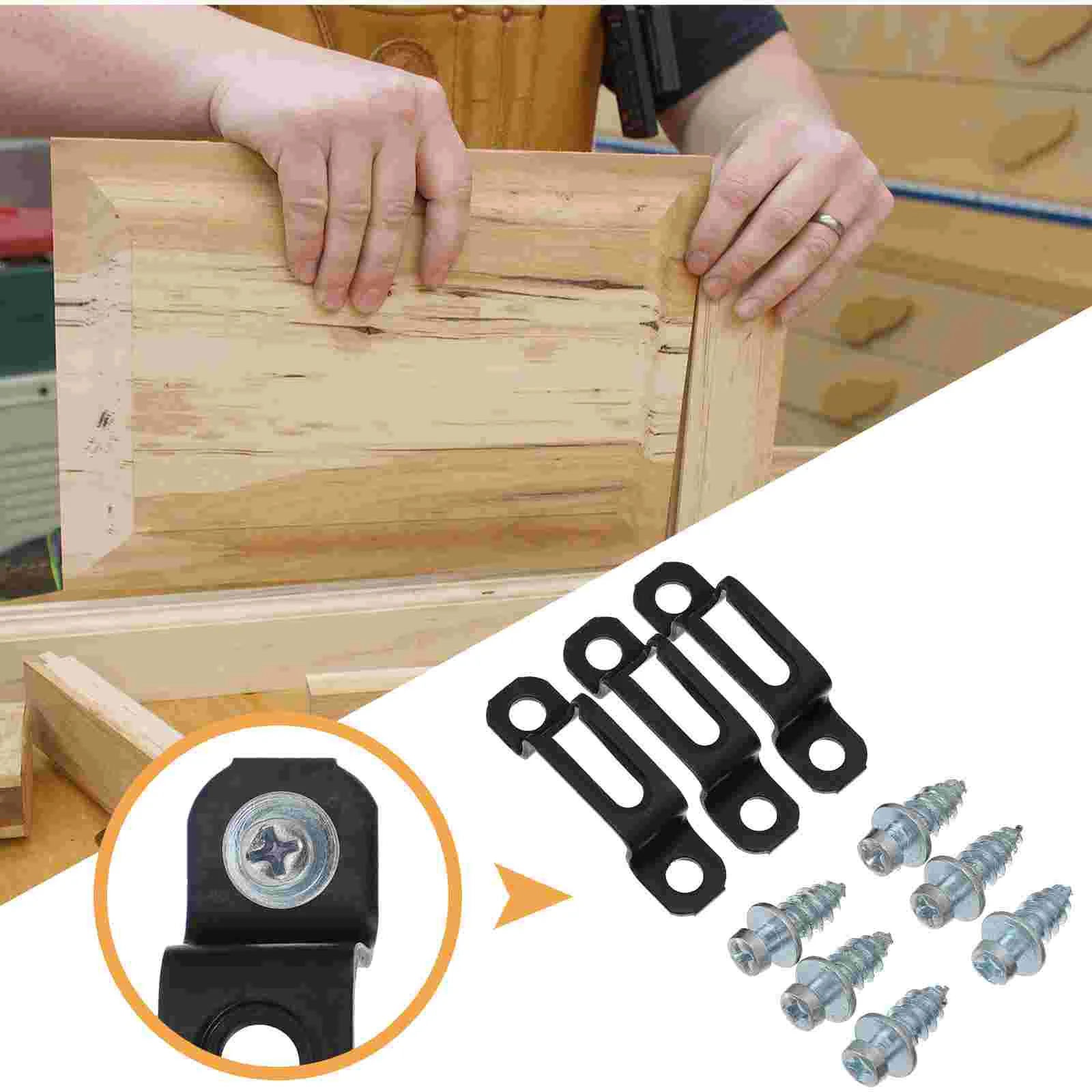 50 Sets Cabinet Connector Invisible Hidden Furniture Hardware Manganese Steel Closet Mounting Screws Galvanized Easy