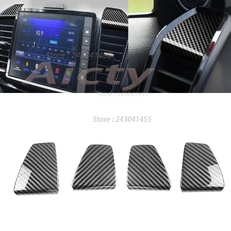 RHD For Honda City 2022 2023 ABS Carbon Fiber Car Air Condition Decoration Sticker Accessories Frame Car Styling