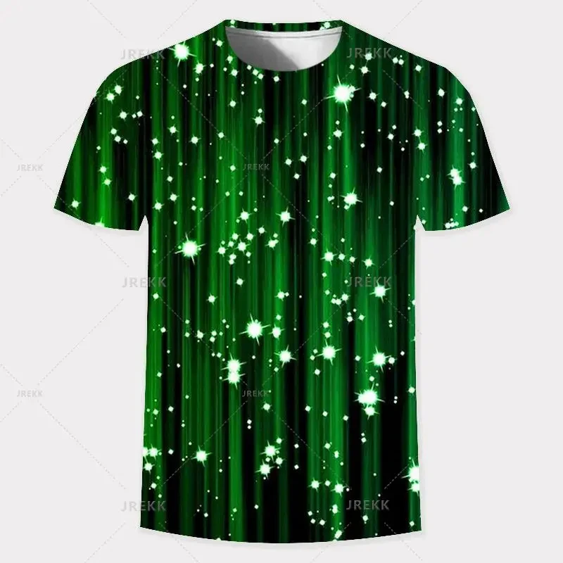 New T Shirt 3D Golden Glitter Digital Printed T-shirt O-neck Short Sleeve Kids Casual Personality Tee Comfortable Tops