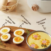 350W Egg Cooker Multifunctional Breakfast Machine Food Heater 304 Stainless Steel Egg Steamer Home Double Layer Electric Steamer