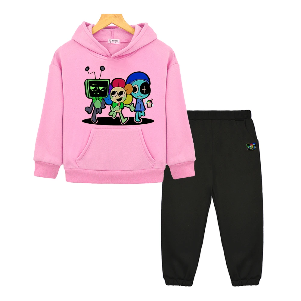 Dandys World anime hoodie Fleece sweatshirt Cartoon jacket 2pcs pullover+Pant kids boutique clothes boy girls Sports Hooded Sets