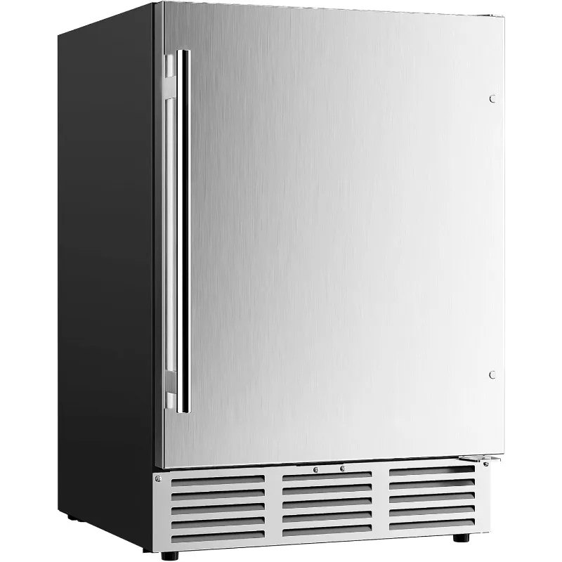 24 Inch Beverage Refrigerator,  Counter Beverage Fridge with Stainless Steel Door, Outdoor Refrigerator for Soda, Beer, Wine