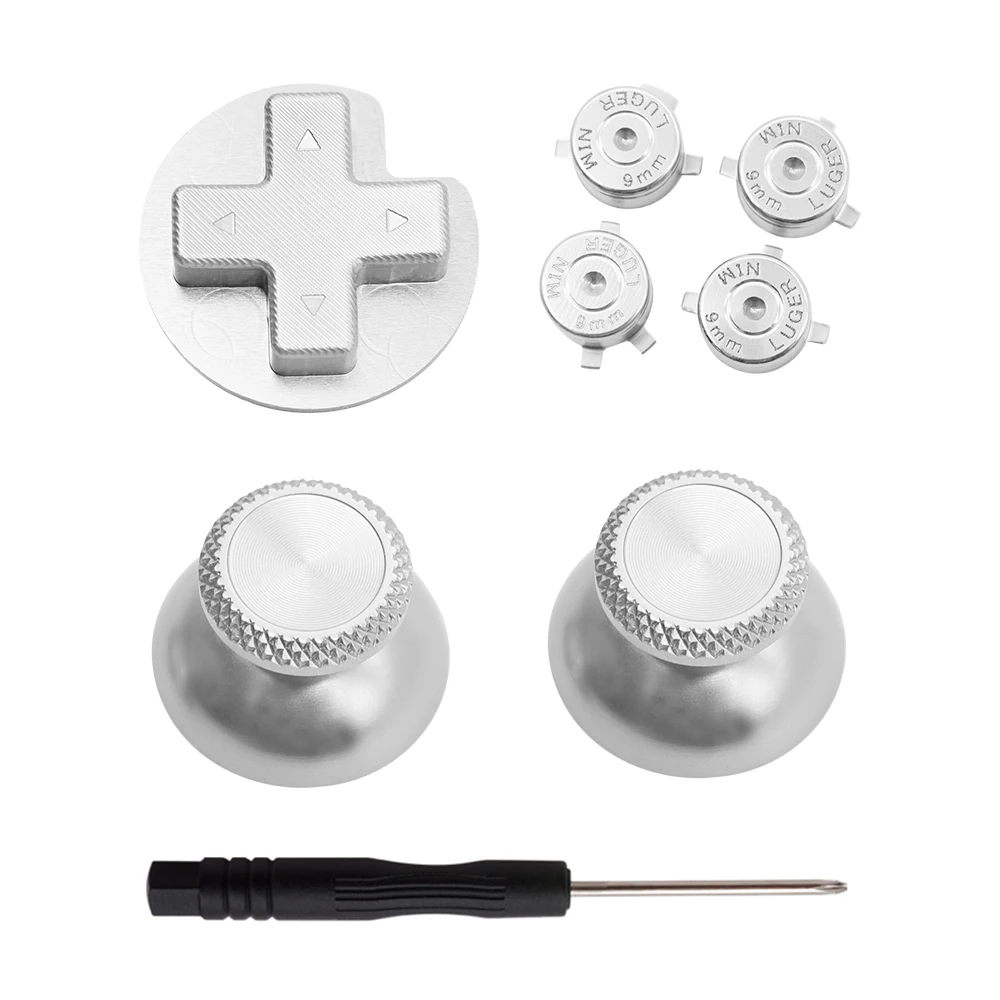 Varas de metal polegar para nintendo switch pro controlador de metal substituição abxy gatilho botões para interruptor pro