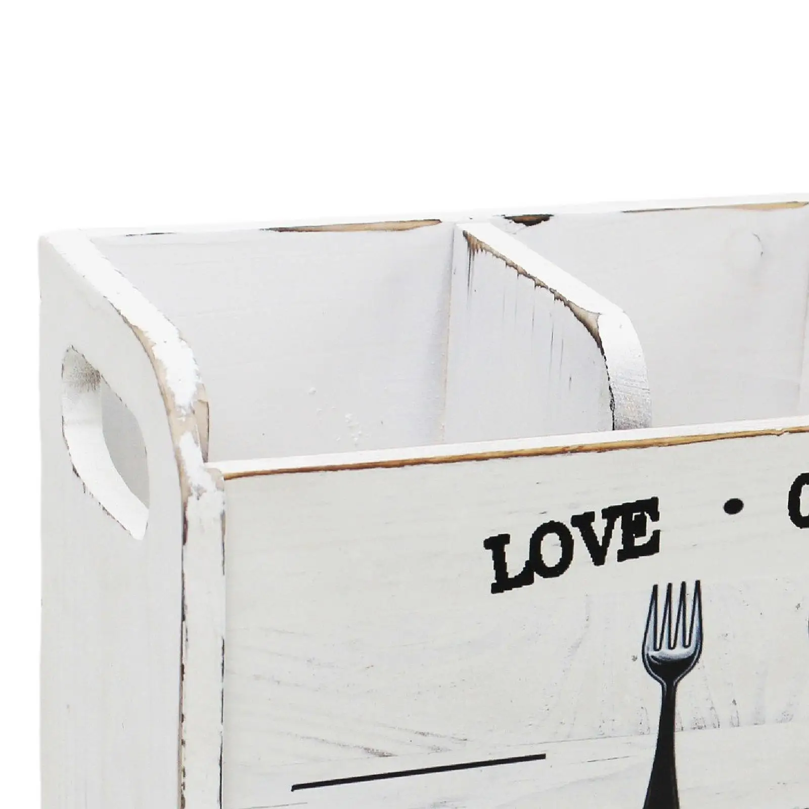 Wooden Utensil Holder Countertop Organizer for Kitchen Cutlery Spoon Fork Knives Tableware Storage Vertical Bin view 6