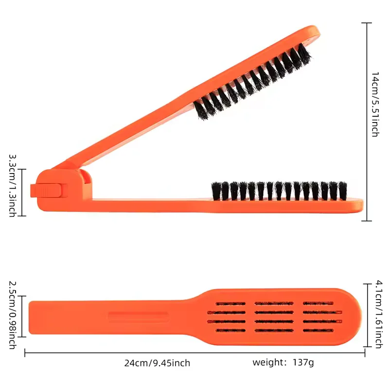 Doppelseitiger Keramik-Haarglätterkamm und Stylingbürste, Naturholz, 2-in-1-Styling-Werkzeug für Frauen – Detail 5