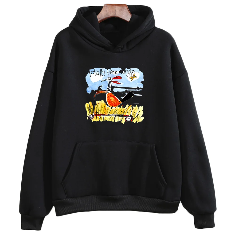 

Free Birds With Pocket Hooded Cartoon Print Kawaii Casual Sweatshirt Funko Pop Harajuku Clothing Moletom Vintage Cute Pullovers